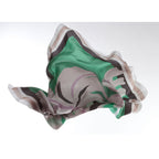 AFRICAN IRIS SCARF IN MINT GREEN, BABY PINK, CHARCOAL, BEIGE AND WHITE