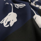 ALBURY TULIP SCARF IN NAVY, BLACK AND WHITE