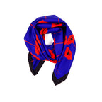 BLÁTH POIPÍN SCARF IN KLEIN BLUE, RED, AND BLACK