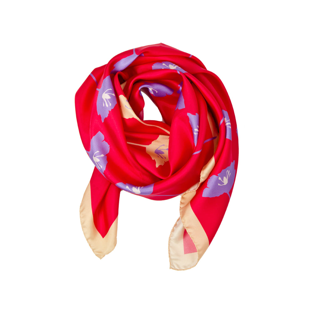 BLÁTH POIPÍN SCARF IN RASBERRY, LILAC AND PEACH