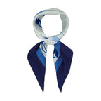 ALBURY TULIP SCARF IN WHITE, NAVY AND BLUE