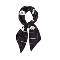 CRISS CROSS FLEUR SCARF IN BLACK AND WHITE
