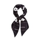 CRISS CROSS FLEUR SCARF IN BLACK AND WHITE
