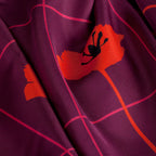 CRISS CROSS FLEUR SCARF IN MAGENTA, HOT PINK AND BLACK
