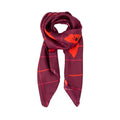 CRISS CROSS FLEUR SCARF IN MAGENTA, HOT PINK AND BLACK