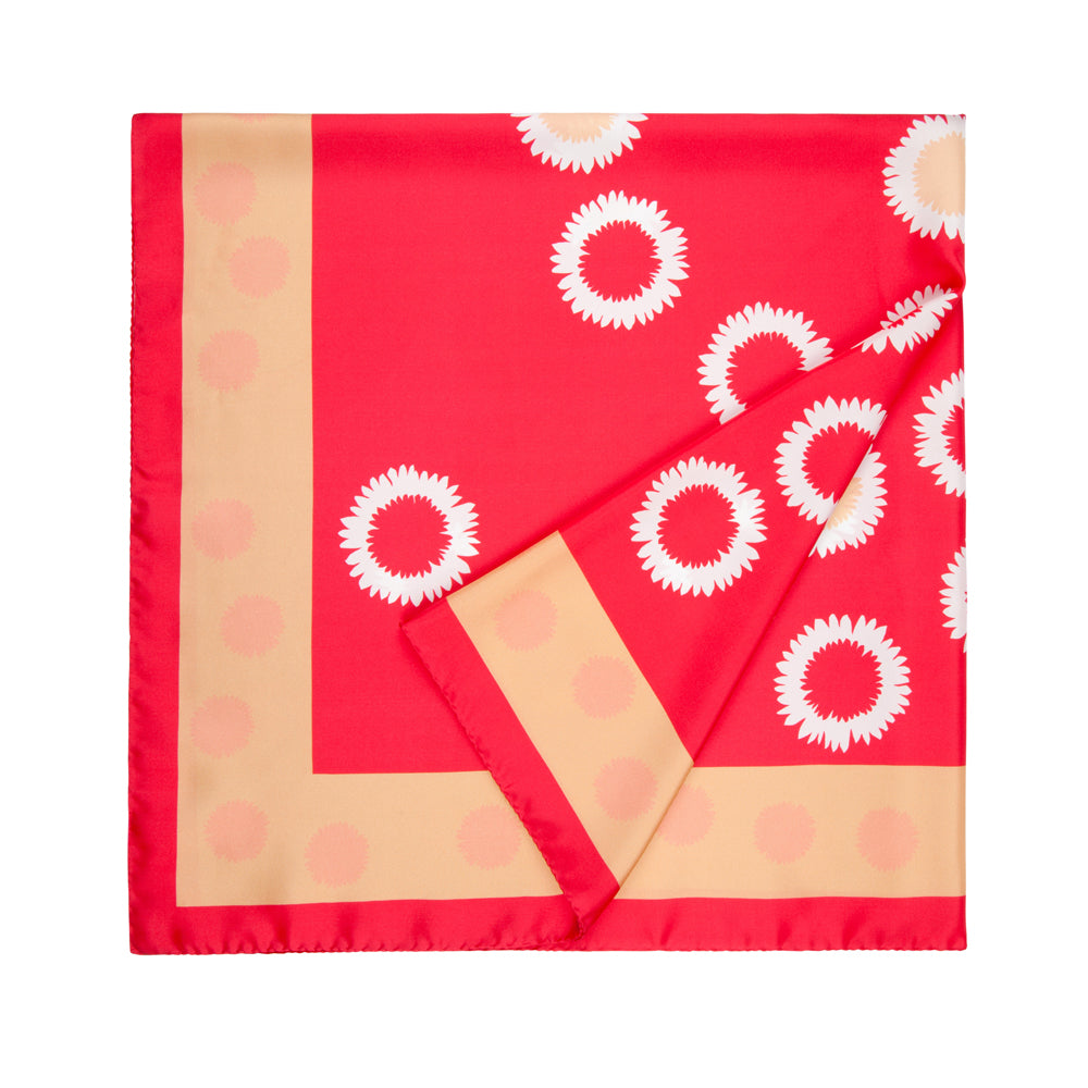 FLOURISHING GARDEN SCARF IN HOT PINK, WHITE, PEACH AND BABY PINK