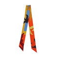 ISABELA SCARF IN YELLOW OCHRE, CORNFLOWER BLUE, SAND AND BLACK