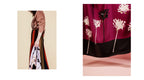 VERBENA SCARF IN CHARCOAL, MAROON, AND WINTER WHITE