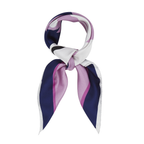 YURI SCARF IN NAVY BLUE, ORCHID AND WHITE
