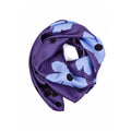 SWAMP ROSE SCARF IN ROYAL PURPLE, CORNFLOWER AND BLACK