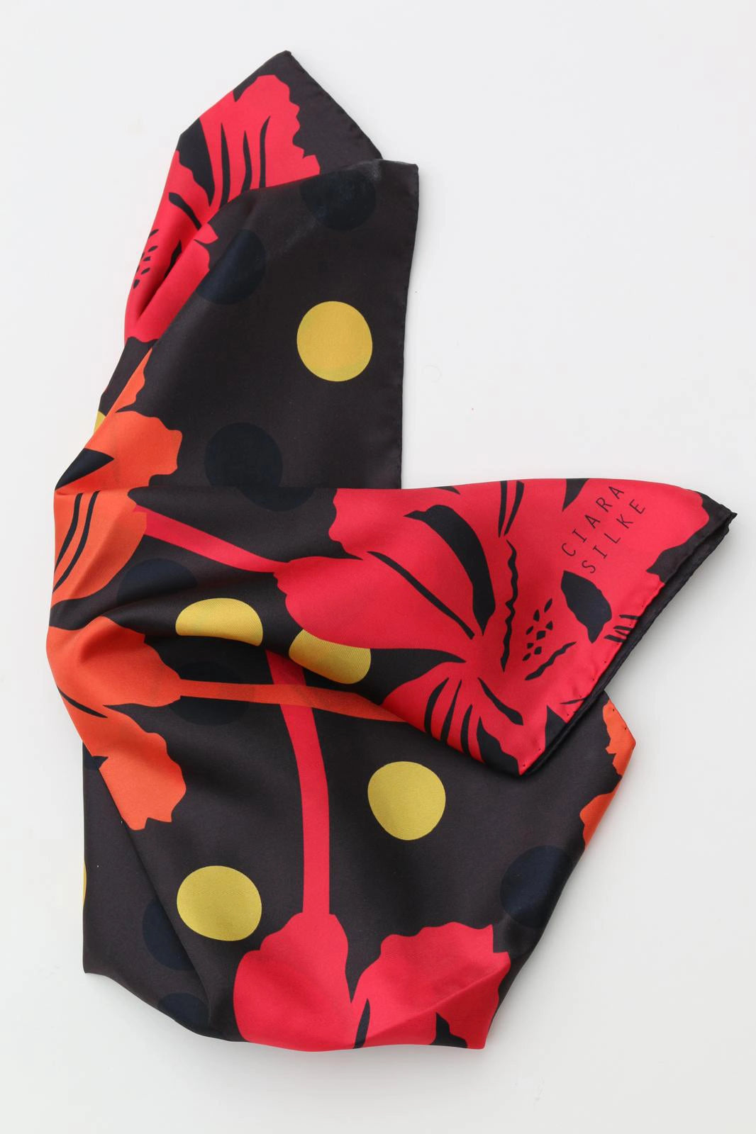 THE MAISIE IN EBONY , SUNSHINE YELLOW AND VERMILLION