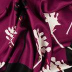 VERBENA SCARF IN CHARCOAL, MAROON, AND WINTER WHITE