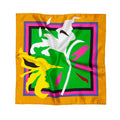 YURI SCARF IN GOLD, GREEN AND PINK