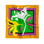 YURI SCARF IN GOLD, GREEN AND PINK