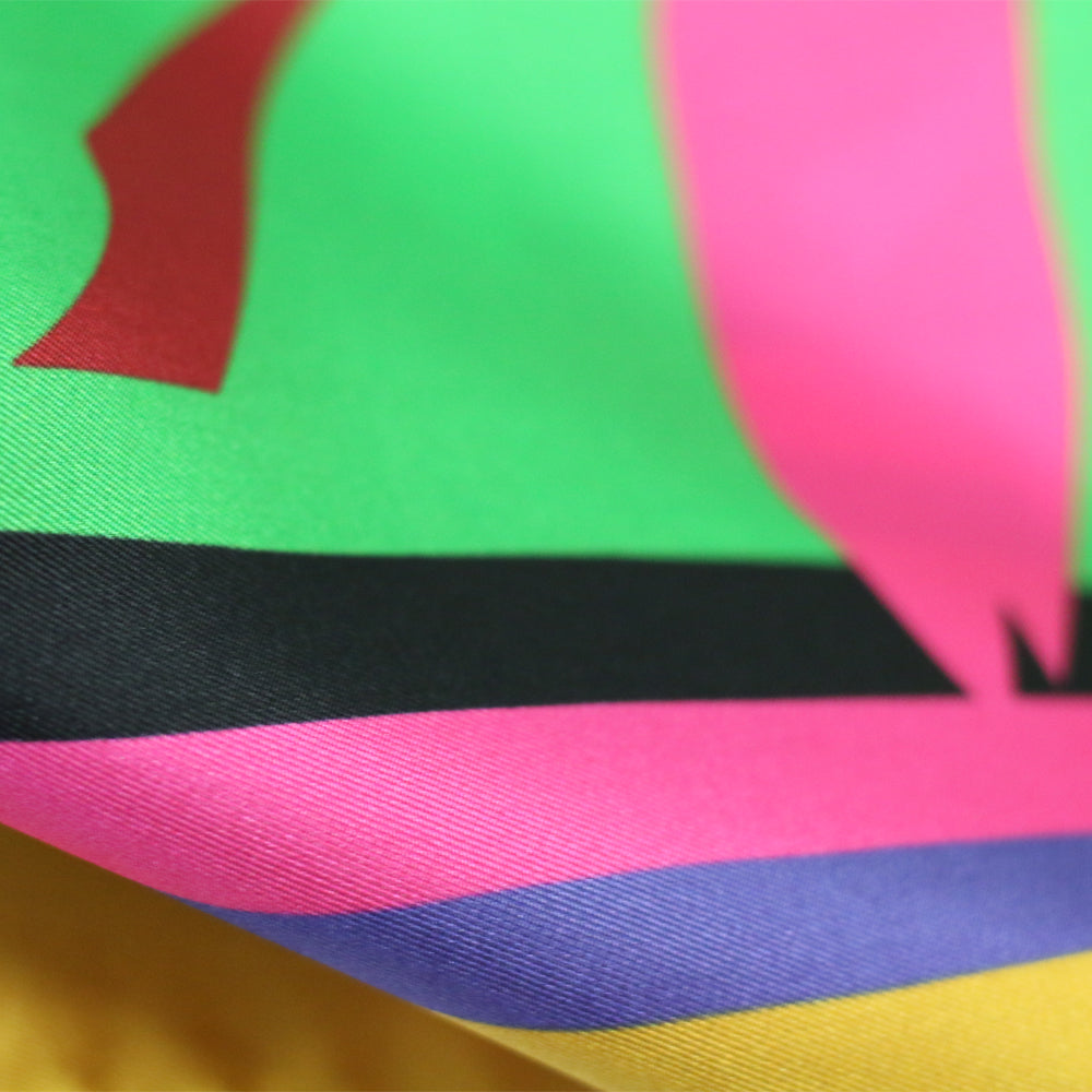 YURI SCARF IN GOLD, GREEN AND PINK